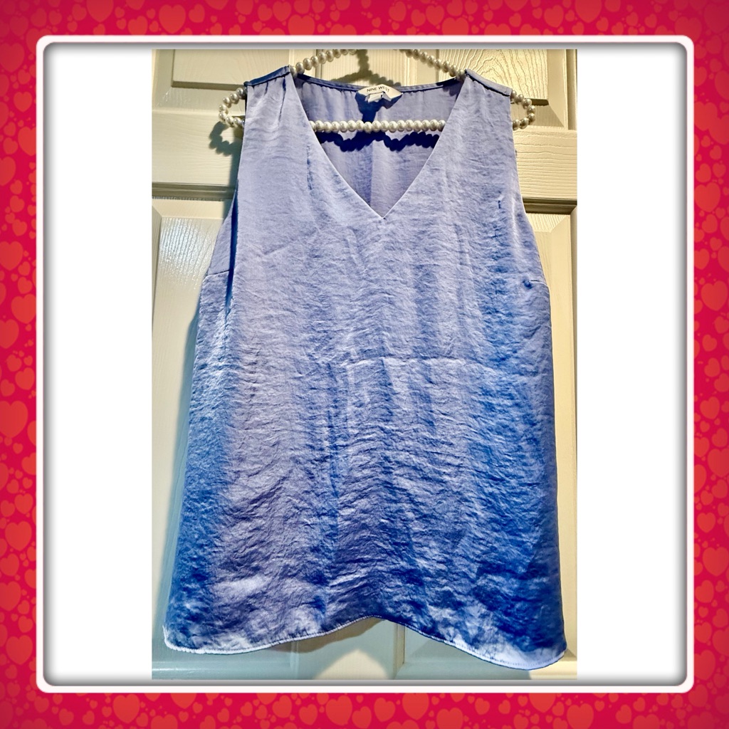 Nine West Sleeveless Top - Silky Blue/Purple - Large. Shell. Excellent Condition